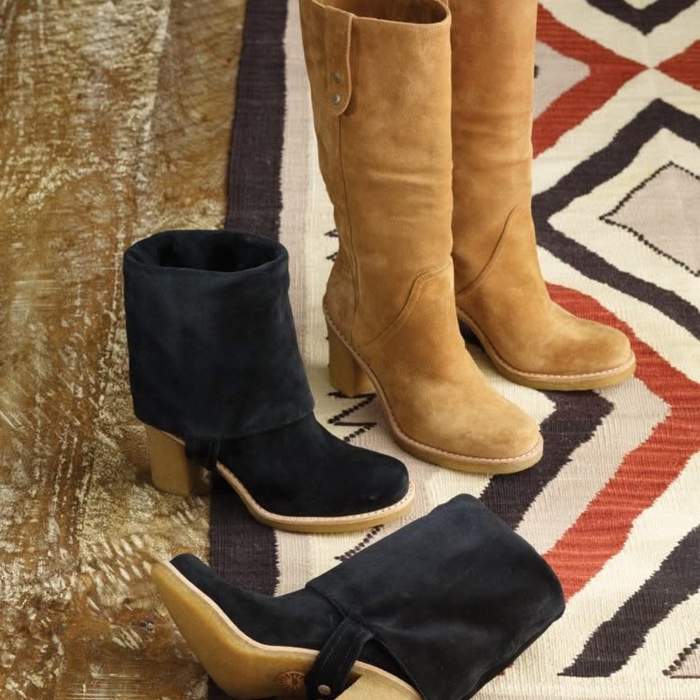 UGG Josie convertible suede boots black size 8 - Picture 2 of 4